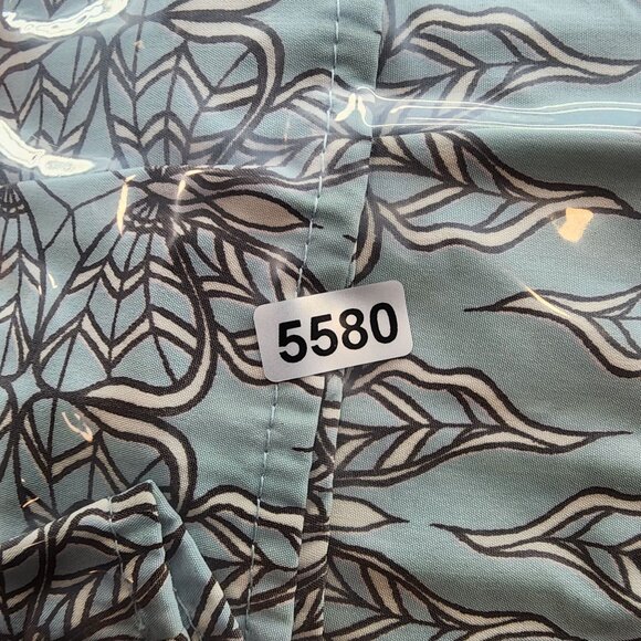 Women's Ya Los Angeles Boho Blue & Brown Floral Print Dress 3/4 Sleeves Size M - Picture 12 of 12